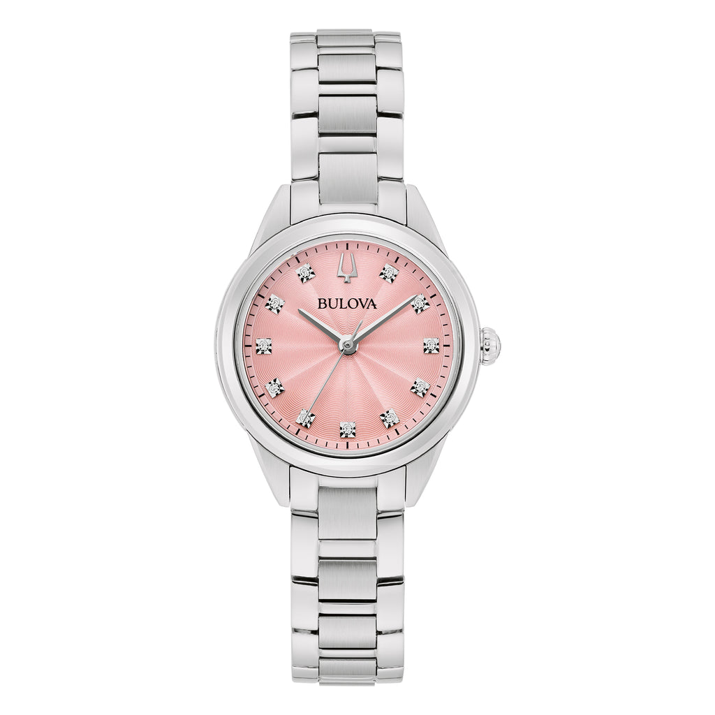 Bulova Sutton Ladies Watch Pink Diamonds 96P249