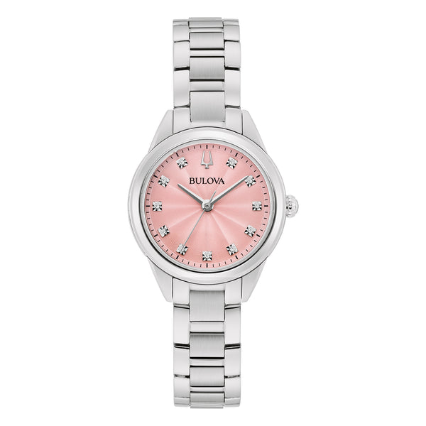 Bulova Sutton Ladies Watch Pink Diamonds 96P249