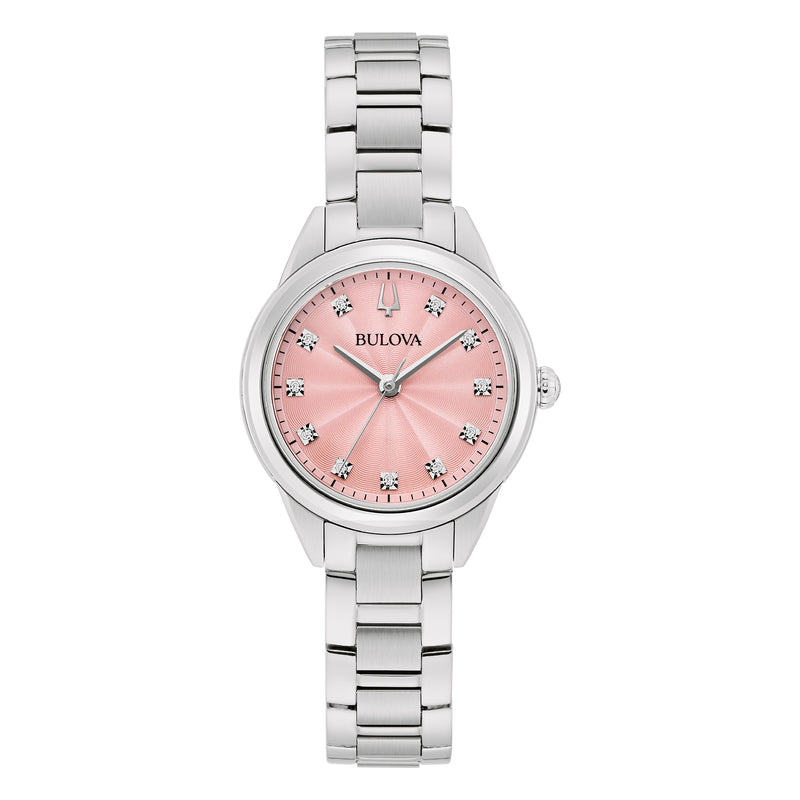 Bulova Sutton Ladies Watch Pink Diamonds 96P249