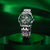 Bulova Sutton Men's Watch Skeleton Silver Green Automatic 96A329