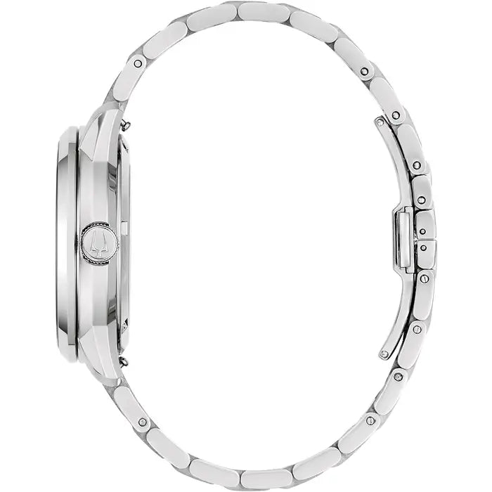 Bulova Sutton Men's Watch Skeleton Silver Green Automatic 96A329