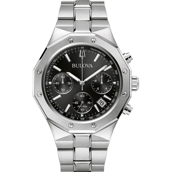 Bulova Classic Men's Silver Black Watch 96B410