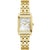 Bulova Sutton Ladies Rectangular Watch Gold MOP Diamond 97L177