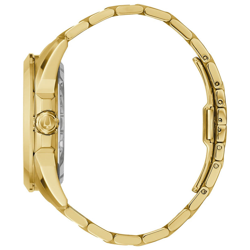 Bulova Classic Sutton Men's Watch Skeleton Gold Automatic 97A162