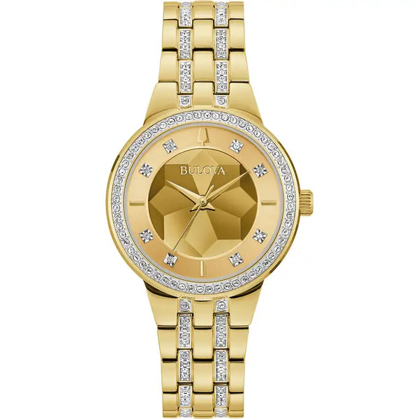 Bulova Phantom Ladies Watch Gold Diamonds 97L176