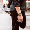 Bulova Maquina Men's Watch Rose Gold Black Skeleton 98A177 Bulova