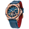 Bulova Marine Star Men's Watch Rose Gold Blue Automatic 98A227 Bulova