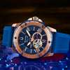 Bulova Marine Star Men's Watch Rose Gold Blue Automatic 98A227 Bulova