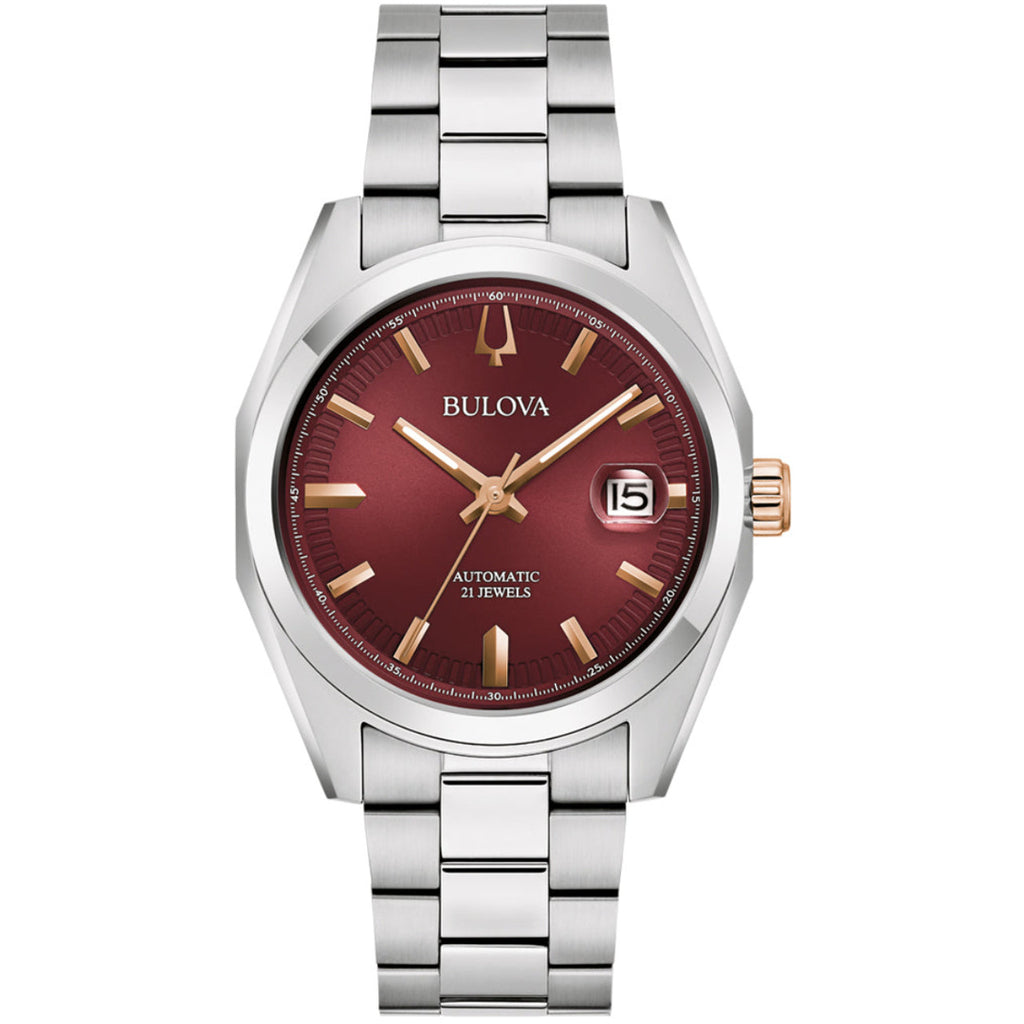 Bulova Surveyor Men's Watch Red Automatic 98B422