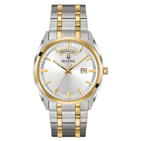 Bulova Surveyor Men's Watch Two-Tone Day-Date 98C127