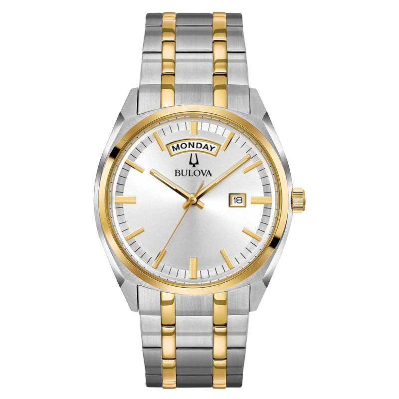Bulova Surveyor Men's Watch Two-Tone Day-Date 98C127