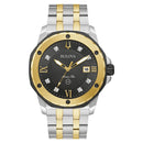 Bulova Marine Star Men's Watch Two-Tone Diamonds 98D175
