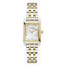 Bulova Sutton Ladies Rectangular Watch Two-Tone MOP Diamond 98P220