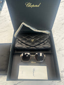 Chopard Red Carpet Ladies Gold Sunglasses & Handbag Set SCHM61S 0300 Chopard