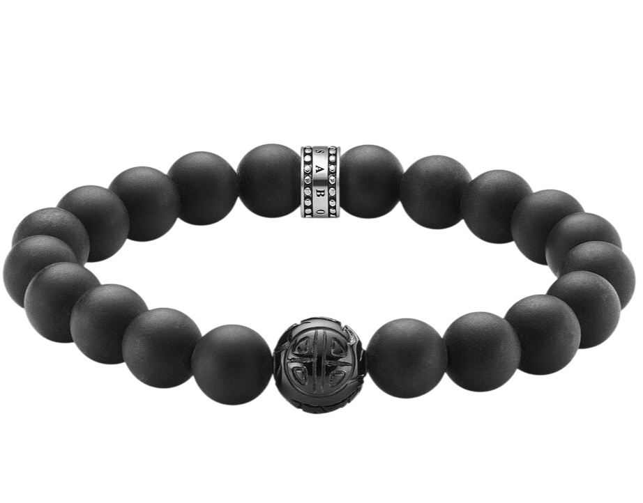 Thomas Sabo Bracelet Obsidian beads A1085-023-11