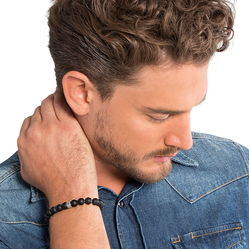 Thomas Sabo Bracelet Obsidian beads A1085-023-11