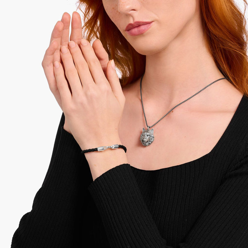 Thomas Sabo Leather Bracelet Black A2147-682-11