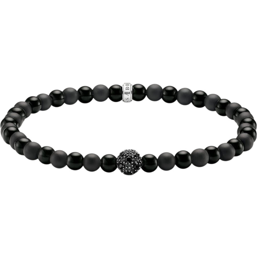 Thomas Sabo Talisman Bracelet Obsidian beads A2184-705-11