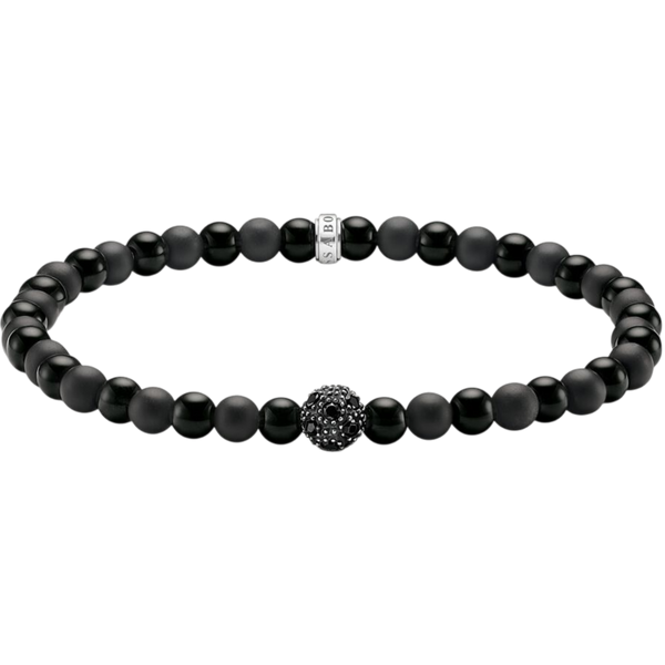 Thomas Sabo Talisman Bracelet Obsidian beads A2184-705-11