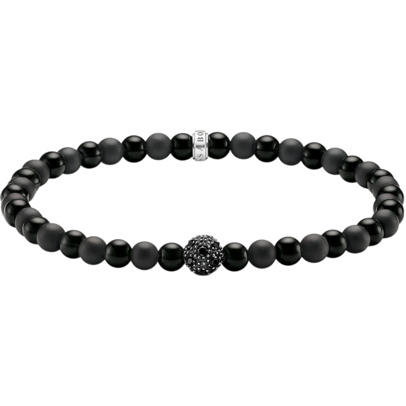 Thomas Sabo Talisman Bracelet Obsidian beads A2184-705-11