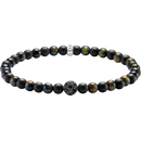 Thomas Sabo Talisman Bracelet Obsidian And Tiger Eyes beads A2184-806-7