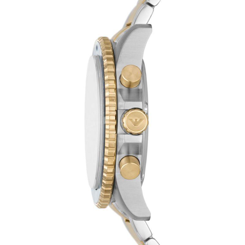 Emporio Armani Diver Men's Watch Two-Tone Blue Dial AR11362 - WatchStatus Ltd