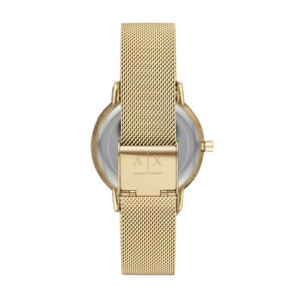 Armani Exchange Lola Ladies Watch Gold Mesh AX5536