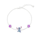 Disney Lilo & Stitch Flower Silver Bracelet