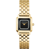 Rosefield Boxelle Black Crystals Frame Ladies Watch Gold BBGSG-B09 Rosefield