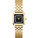 Rosefield Boxelle Black Crystals Frame Ladies Watch Gold BBGSG-B09