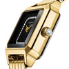 Rosefield Boxelle Black Crystals Frame Ladies Watch Gold BBGSG-B09 Rosefield