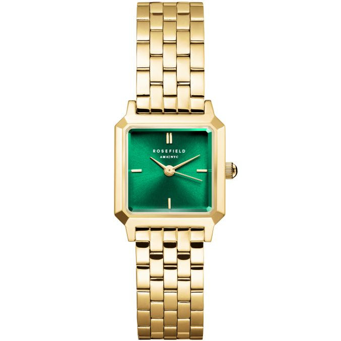 Rosefield Boxelle Emerald Ladies Watch Gold BEGSG-B05