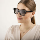 Corner Angle Square Sunglasses Black BOLD 1-002