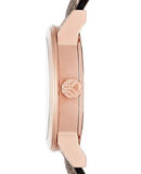 Burberry The City Ladies Watch Rose Gold Haymarket Leather BU9236 - WatchStatus Ltd