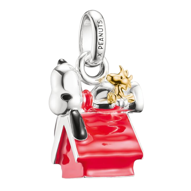 Thomas Sabo x Peanuts Snoopy & Woodstock Doghouse Silver Charm CC1305-427-10
