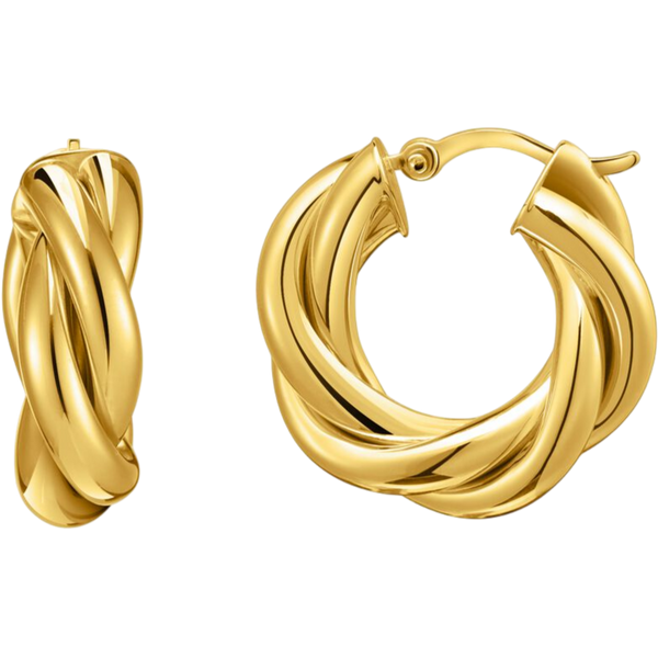 Thomas Sabo Hoop Earrings Intertwined Gold CR742-413-39