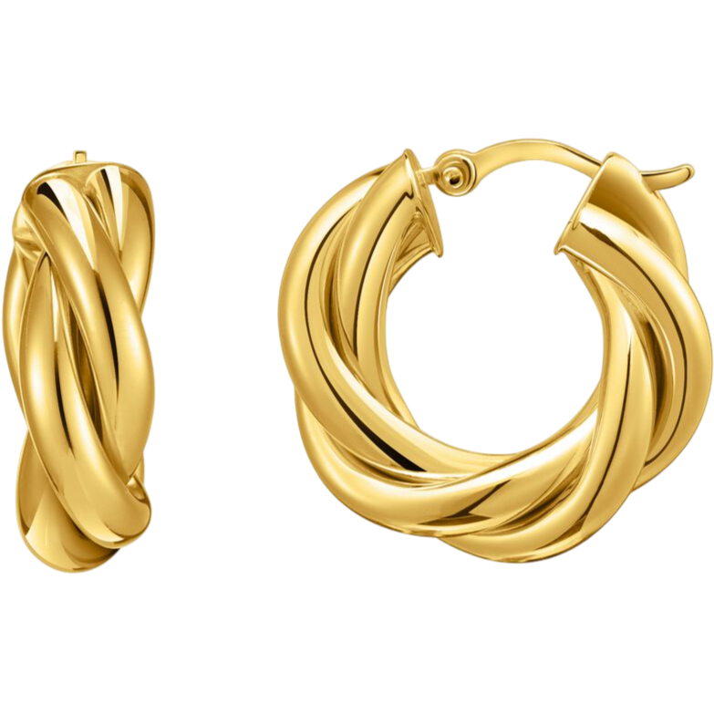 Thomas Sabo Hoop Earrings Intertwined Gold CR742-413-39