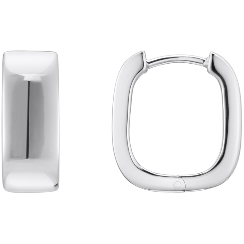 Thomas Sabo Hoop Earrings Angular Shape Silver CR744-001-21