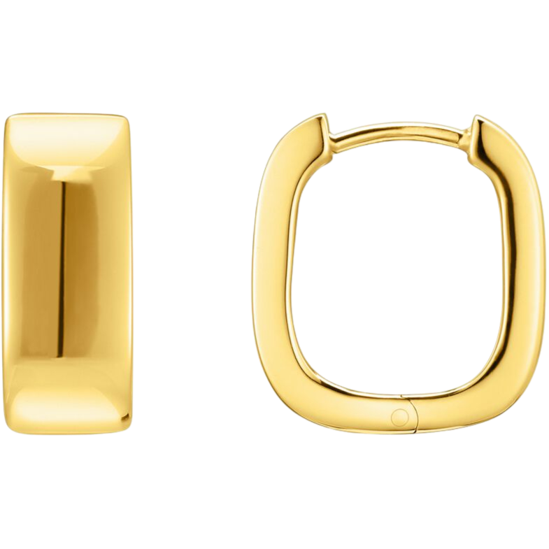 Thomas Sabo Hoop Earrings Angular Shape Gold CR744-413-39
