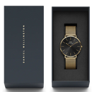 Daniel Wellington Classic Mesh Men's Watch Gold Black Dial DW00100631