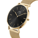 Daniel Wellington Classic Mesh Men's Watch Gold Black Dial DW00100631