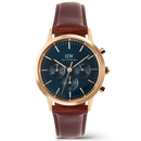 Daniel Wellington Iconic Chronograph Men's Watch Rose Gold Blue Dial DW00100639 Daniel Wellington