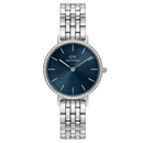 Daniel Wellington Petite Lumine Ladies Watch Silver Blue Dial DW00100664