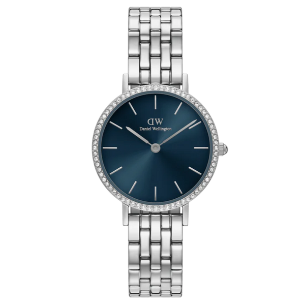 Daniel Wellington Petite Lumine Ladies Watch Silver Blue Dial DW00100664