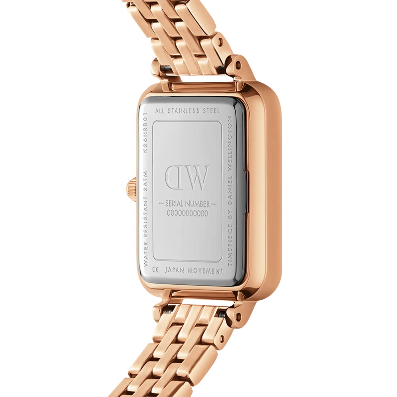 Daniel Wellington Quadro Lumine Ladies Watch Rose Gold DW00100672