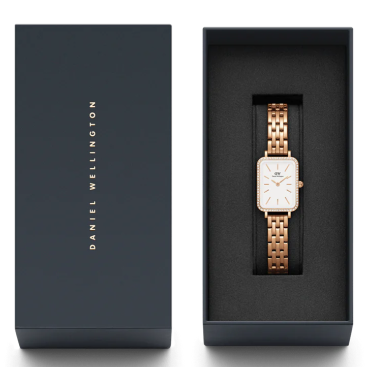 Daniel Wellington Quadro Lumine Ladies Watch Rose Gold DW00100672