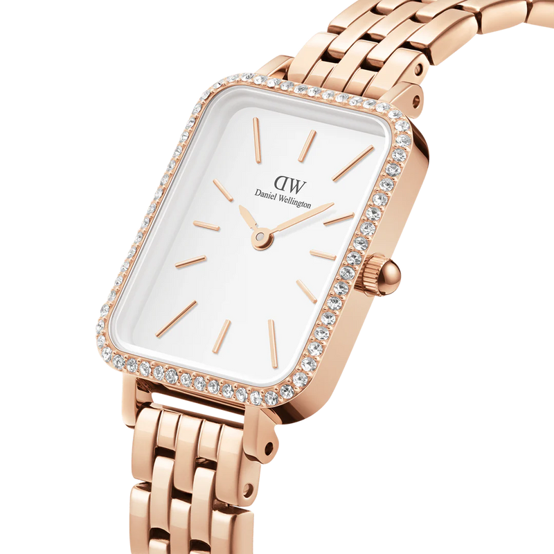 Daniel Wellington Quadro Lumine Ladies Watch Rose Gold DW00100672
