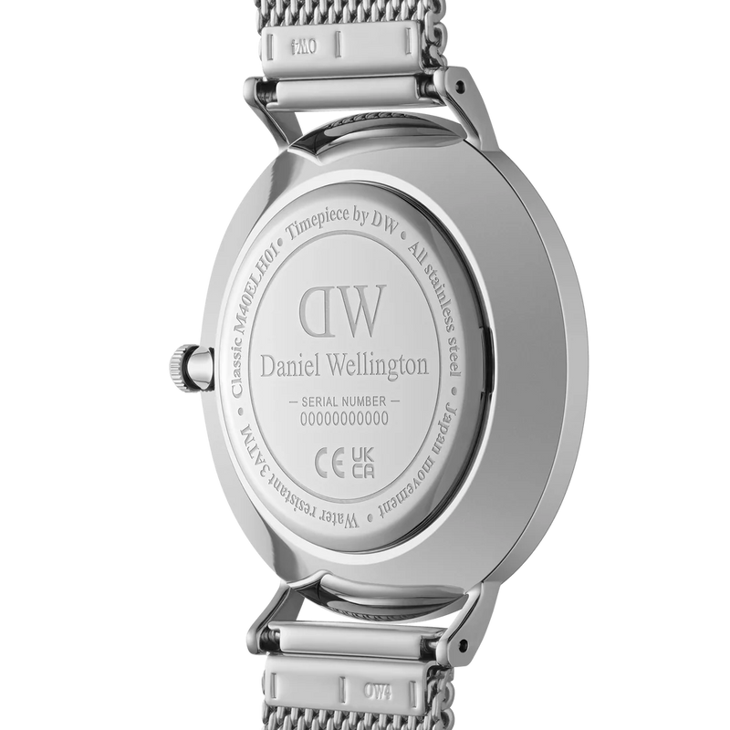 Daniel Wellington Classic Ashfield Men's Watch Silver Black Dial DW00100711