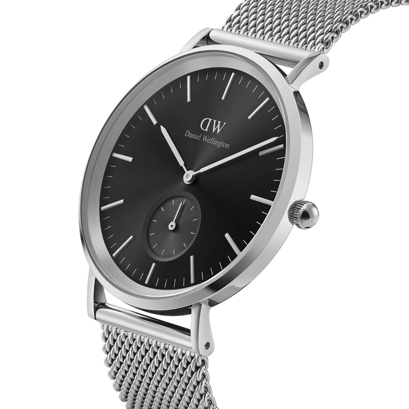 Daniel Wellington Classic Ashfield Men's Watch Silver Black Dial DW00100711