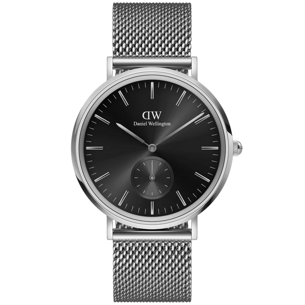 Daniel Wellington Classic Ashfield Men's Watch Silver Black Dial DW00100711